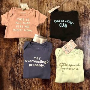 Lot of 4 Okie Dokie Onesies for 3 Month old Boy